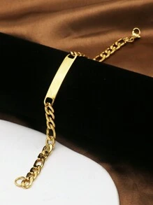 1 Stück Edelstahl Armband golden Farbe 4MM 5mm 6mm Breite 20cm Kettenarmband Für Männer Frauen Schmuck