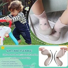 1雙軟底防滑襪子鞋適用於學習步行,春/夏/秋地板襪 - 粉色 - 查看 5