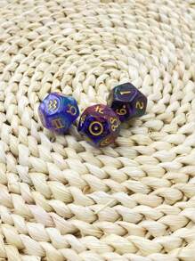 3/Set Astrology Multiplex Dice Planets, Constellations, Numbers In Grid Game Clouds, Flashes, Vortex, White Ribbon,Adult Party Games Suitable For Halloween/Christmas/Thanksgiving - Multicolor - View 4