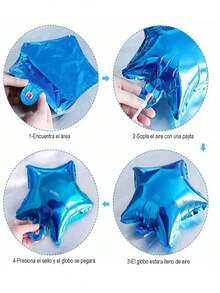 Set Of Metallic Balloons For Birthday Happy Birthday - Blue - View 5