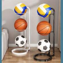 Ball Storage Rack Basketball Storage Rack Screw-Free Portable Outdoor Football Football Assembly Volleyball Stand Holder Space - White - View 4