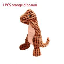 1pc Pet Plush Animal Doll, Dinosaur Chew Resistant Squeaky Doll For Golden Retriever And Other Dogs