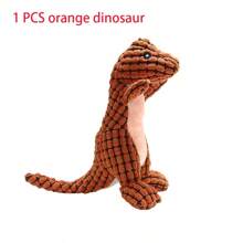 1pc Pet Plush Animal Doll, Dinosaur Chew Resistant Squeaky Doll For Golden Retriever And Other Dogs