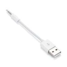 Auxiliary USB Charging And Data Cable 3.5mm 4-Way IPod Shuffle - White - View 1