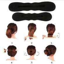 2pcs/set Girls' Sponge Ball Hair Bun Maker Hair Accessory