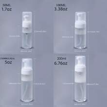 1pc/2pcs/3pcs 50ml/100ml/150ml/200ml Foaming Soap Bottle Empty Plastic Mousse Facial Cleanser Pump Bottle Refillable Lotion Shampoo Dispenser - Clear - View 1