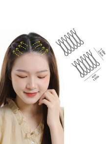 Bộ 4 dụng cụ tạo kiểu tóc hình sóng (Tặng kèm kẹp tóc ngẫu nhiên), phù hợp cho mọi mùa, dành cho nữ, tạo kiểu tóc, lược chải tóc, phụ kiện tóc cho tiệm cắt tóc, làm đẹp, du lịch, sản phẩm chăm sóc tóc, phụ kiện tóc, mùa hè, kỳ nghỉ, lễ hội, tiệc tùng. - màu đen - Xem 3