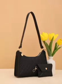 休闲多功能腋下手提包，大容量单肩包，适合日常外出