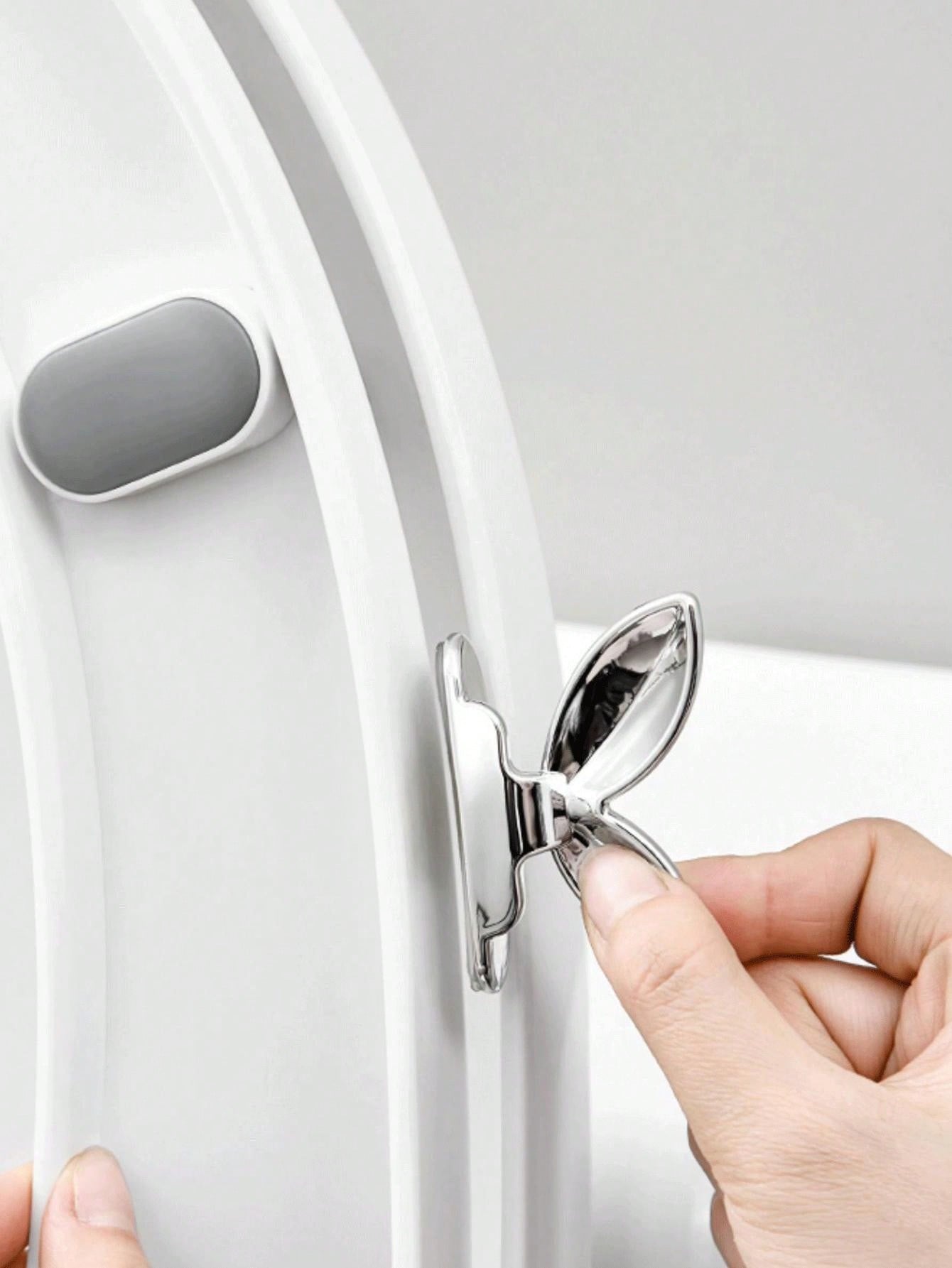 1set(2pcs) Plastic Toilet Lid Lifter, Leaf Shaped Toilet Cover Handle