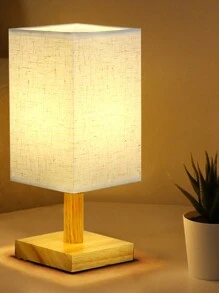 1 pieza Lámpara de mesa decorativa creativa con estilo nórdico de luz LED nocturna con interruptor de cable de datos USB de madera, ahorro de energía para dormitorio, estudio, B&B y regalo del día de las madres