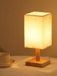 1 pieza Lámpara de mesa decorativa creativa con estilo nórdico de luz LED nocturna con interruptor de cable de datos USB de madera, ahorro de energía para dormitorio, estudio, B&B y regalo del día de las madres
