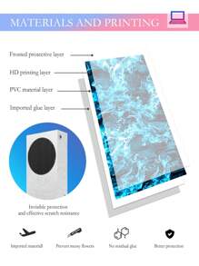 Printed Gaming Console Skin Stickers For Xbox Series S (set Of 4) - Multicolor - View 8