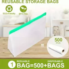 Set de 10/3/1 bolsas reutilizables de colores para almacenamiento de alimentos, bolsas herméticas de silicona para congelador, bolsas reutilizables para viaje/hogar, bolsas de un galón, bolsas para sándwiches, bolsas para snacks (colores aleatorios) - Útiles escolares, accesorios escolares, vuelta al cole, organizador para estudiantes universitarios