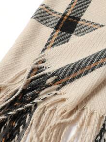 1條男女適用多色格紋圍巾,適合秋冬季,保暖時尚,適用於日常使用 - 彩色 - 查看 3