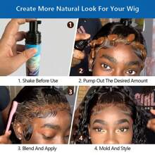 頭髮蕾絲假髮噴霧蕾絲染泡沫防水速乾無殘留蕾絲融化染髮泡沫噴霧遮瑕蕾絲假髮覆蓋染色頭髮泡沫