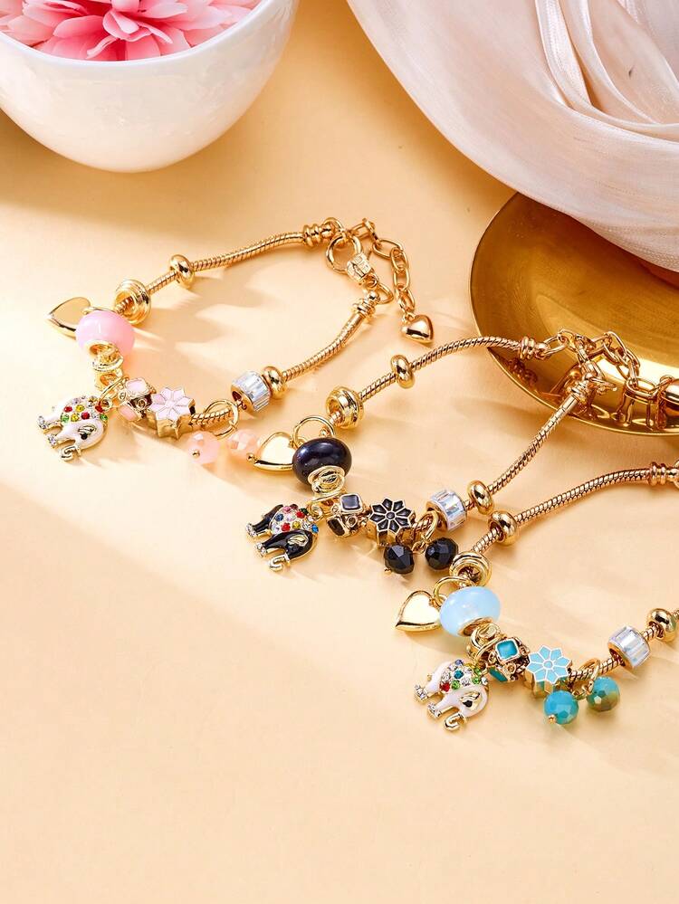 Bracciale In Pietre Naturali Con Ciondolo Cuore – Regalo Per Donna, Fidanzata, Mamma O Nonna, Con Scatola Regalo E Biglietto