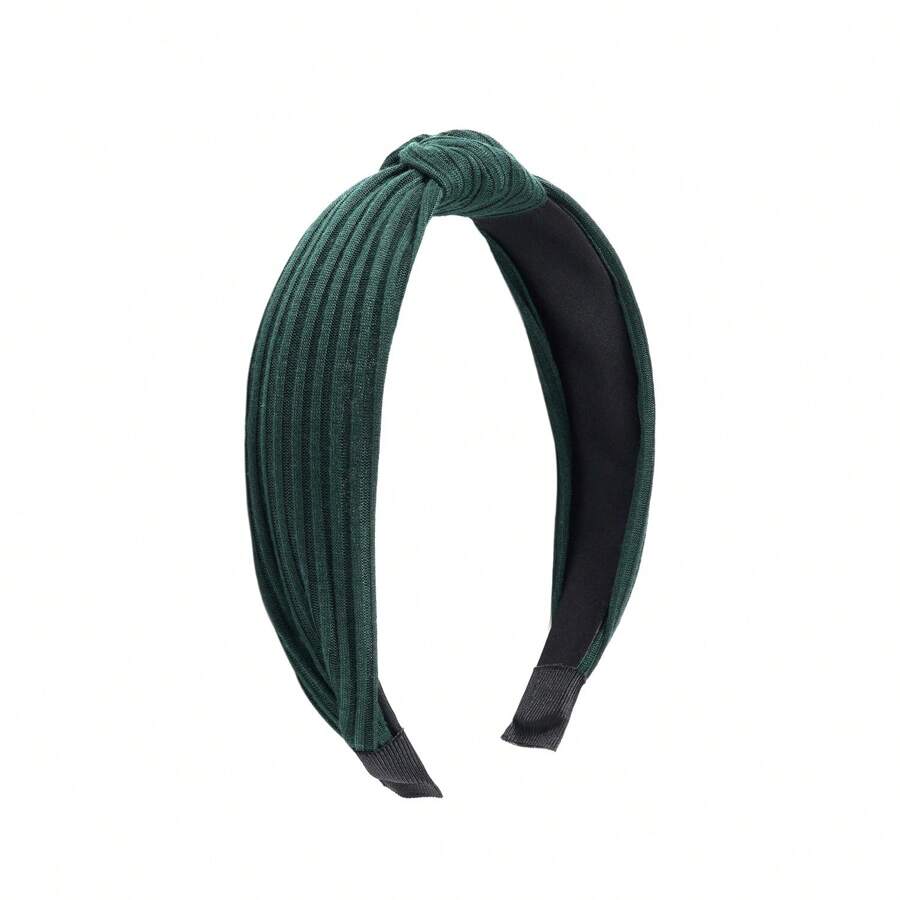 女用針織寬頭帶韓國純色十字結髮帶秋冬髮飾