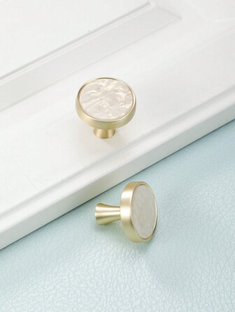 2pcs/Set Simple Style Zinc Alloy Cabinet Drawer Door Handle Knob, Furniture Hardware