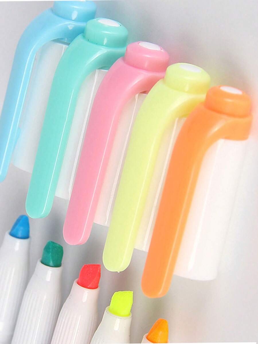 5 Colors/box Double Headed Highlighter Pen Set Fluorescent Markers