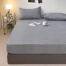 1pc Polyester Fitted Sheet Mattress Protector Cover Sheet - Multicolor - View 6