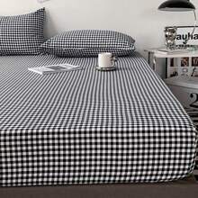 1pc Polyester Fitted Sheet Mattress Protector Cover Sheet - Multicolor - View 8