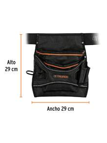 TRUPER Porta Herramientas de Poliéster, 13 Compartimentos - Negro - Ver 3