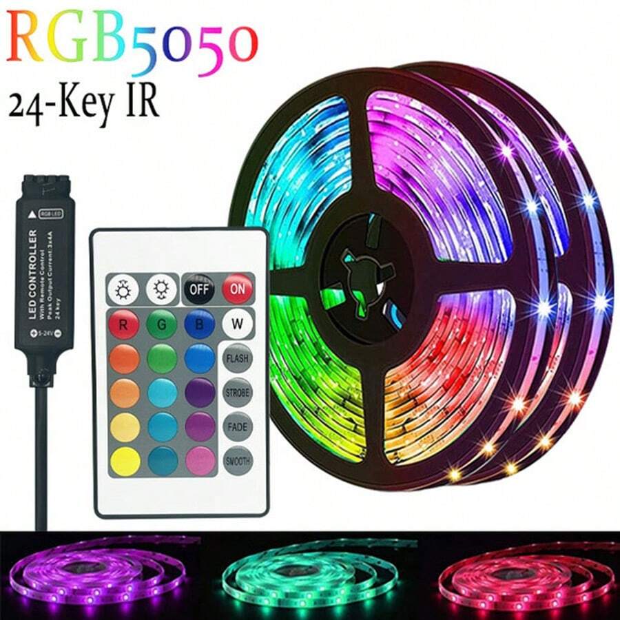 Rgb Led彩色變化、流動、呼吸和賽馬特效桌面裝飾燈條 - 彩色 - 查看 1
