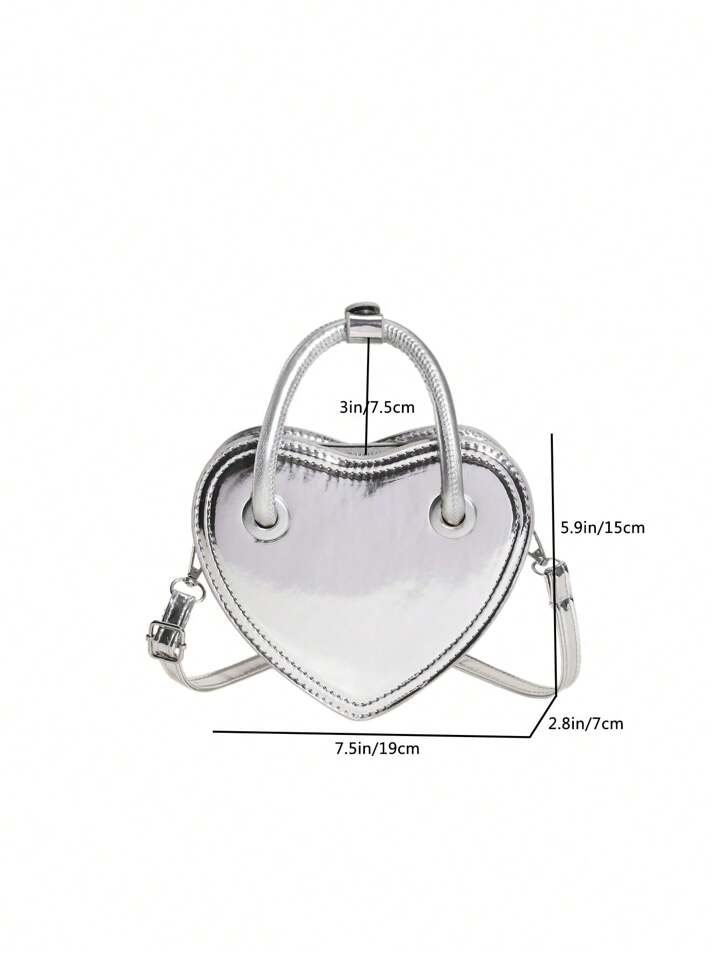 ★TOUT Y EST★ Heart Ring Shoulder Bag Silver 5010515904 Women's & Men's Clothing, Shop Online Fashion | SHEIN