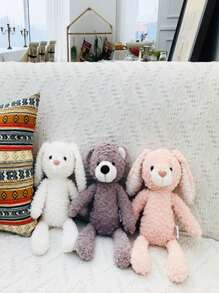 1pc Cartoon Long Leg Rabbit Plush Toy Teddy Bear Doll For Soothing & Child Room Photo Decoration & Ornament - Pink - View 7