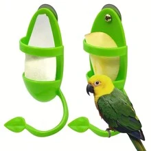 1pc Parrot Feeder Stand - Green - View 1