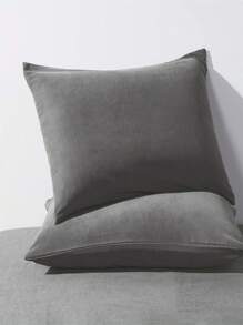 1 件裝 1800 系列超細纖維軟枕套,附拉鍊 - 深灰色 - 查看 1