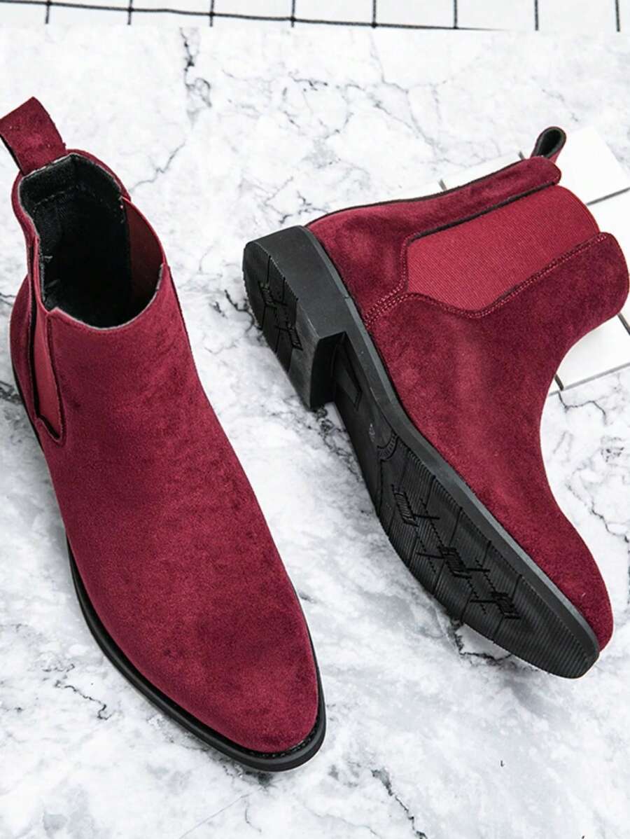 Men's Red Chelsea Boots Shoes - Red - View 1