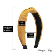 女用針織寬頭帶韓國純色十字結髮帶秋冬髮飾