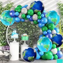 地球裝飾用品地球氣球-大22英寸,包的6世界地圖氣球裝飾的不同4D地球儀氣球地球氣球適合派對和旅行裝飾用品 - 彩色 - 查看 5