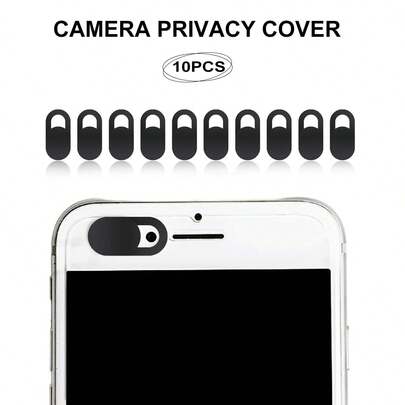 10pcs Laptop/Tablet Camera Cover, Privacy Protection Slide Cover Compatible With Ipad, Tablets, Webcams, Laptops, PCs, Cameras, Phone Lenses, Strong Adhesive, And Stylish Protection