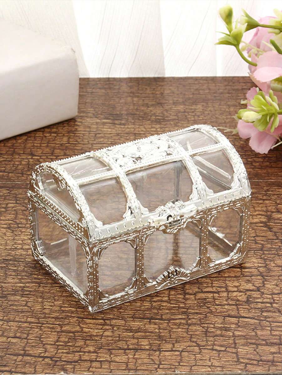 1入組貓樣式糖果盒 - 銀色 - 查看 1