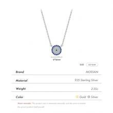 S925純銀靈眼配透明立方氧化鋯水滴項鍊,女士首飾禮物祝福之選,精緻禮物/禮品 - 銀色 - 查看 3