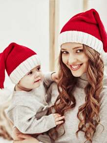 2 Cái/Bộ Cha mẹ - con cái Mũ Giáng sinh ( 1 cái Người lớn + 1 cái Em bé ) - Nhiều màu - Xem 3