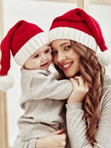 2 Cái/Bộ Cha mẹ - con cái Mũ Giáng sinh ( 1 cái Người lớn + 1 cái Em bé ) - Nhiều màu - Xem 4