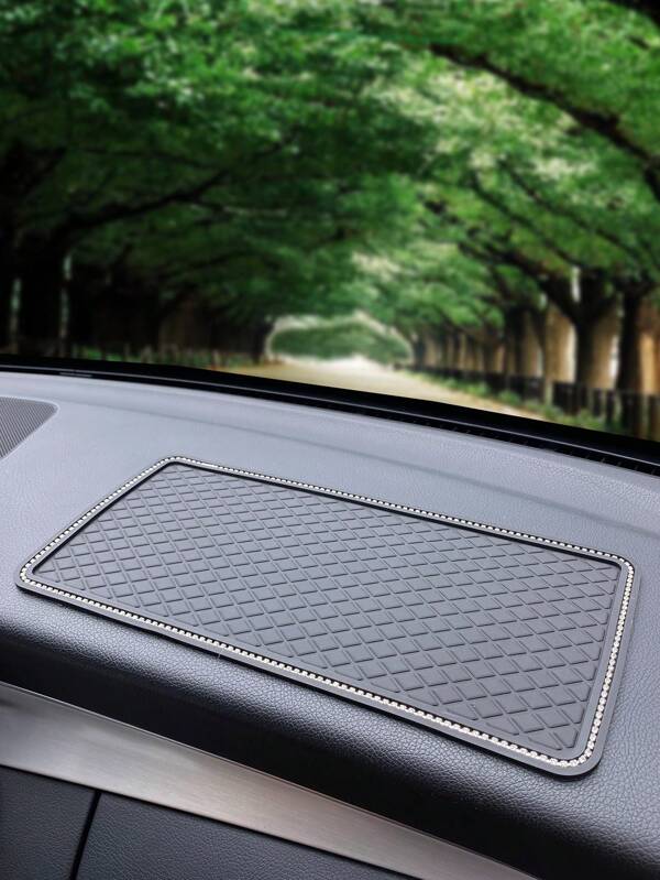 1pc Extra Large Car Storage Anti-slip Mat Made Of Silicone & Pvc, Heat-resistant, Anti-slip For Mobile Phones