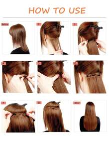 Clip in Hair Extensions, Hair Extensions Thick Long Lace Weft Lightweight Synthetic Hairpieces for Women  Platinum Blonde