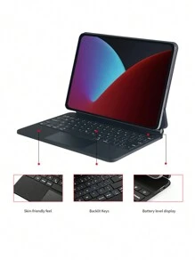 KX009 Magnetic Levitation Design Apple Magic Keyboard  With Power Display For 12.9-Inch IPad Pro (3rd, 4th,5th Generation) - US English-Black - Black - View 2