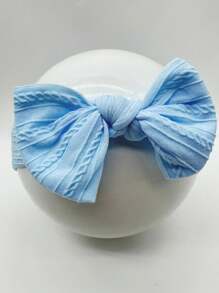 1 Peça Faixa de Cabelo de Nylon Azul Bebê com Decoração de Laço Fofo, Amor para o Dia dos Namorados