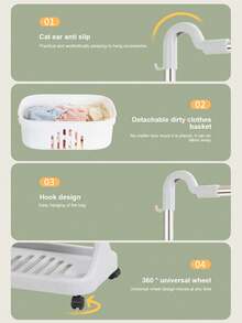 Removable Home Small Cart, Clothes Storage, Mobile Bathroom Organizer Rack