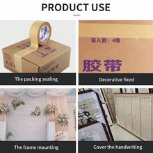 Cinta De Embalaje De Papel De Kraft Autoadhesivo - Marrón - Ver 6