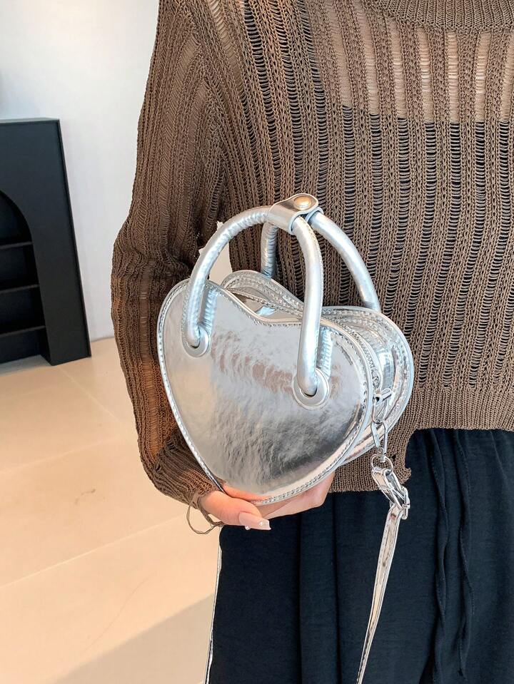 【SOFT SEOUL】 [LIMITED] SILVER HEART MINI BAG [BLACK] Soft Seoul silver heart mini bag | eBay