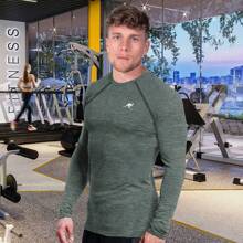 Playera Deportiva Manga Larga Camiseta Fitness Super Elastica Casual Hombre Gimnasio Atletica Transpirable Sport Fashion Mod. 5002 - Ver 1