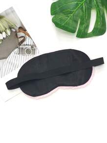 1pc Pink Plush Cute Eye Mask, Modern Style Polyester Fiber Sleeping Shade, Suitable For Home Travel GiftFor Bedroom,Travel,Office,School, Back To School Supplies