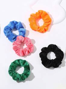 4/50 chiếc dây buộc tóc nhung vàng - Nhiều màu - Xem 3