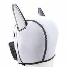 1 Pieza Máscara De Perro Blanco - Blanco - Ver 3